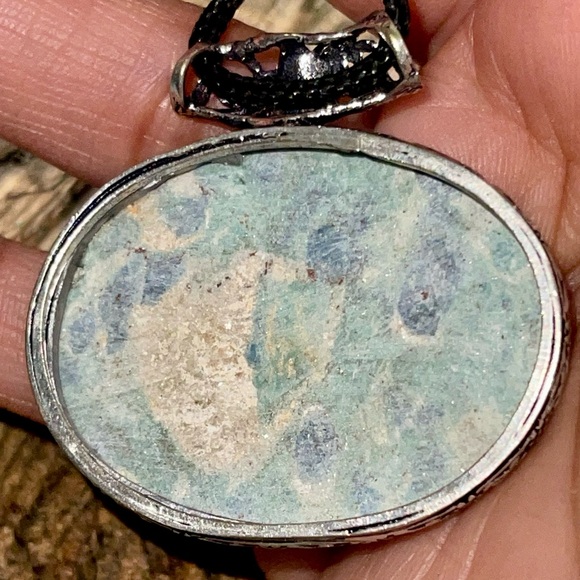 Corundum Ruby Fuchsite Pendant 1 1/2”x 1 7/8” - Picture 12 of 14